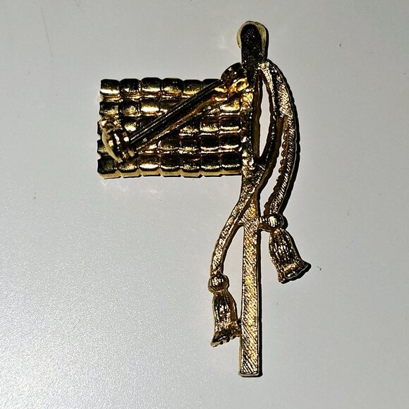 Vintage 1970's  United States of America USA Flag Pin Rhinestone Brooch, EVC, 2" - Picture 3 of 4